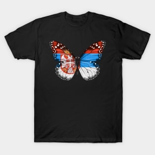 Serbian Flag  Butterfly - Gift for Serbian From Serbia T-Shirt